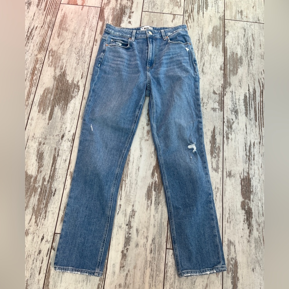 Paige Sarah Slim High Rise Straight Leg Jeans - Size 27 - Picture 8 of 16